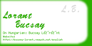 lorant bucsay business card
